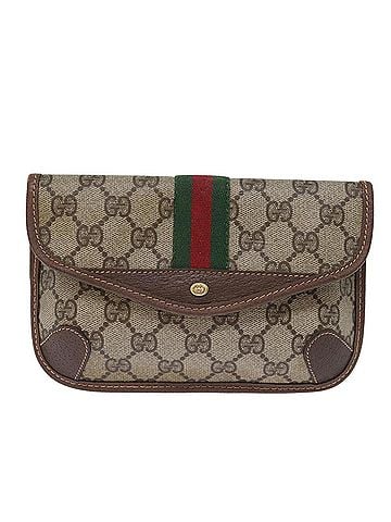 Gucci Sherry Beige Leather Clutch Bag (view 1)