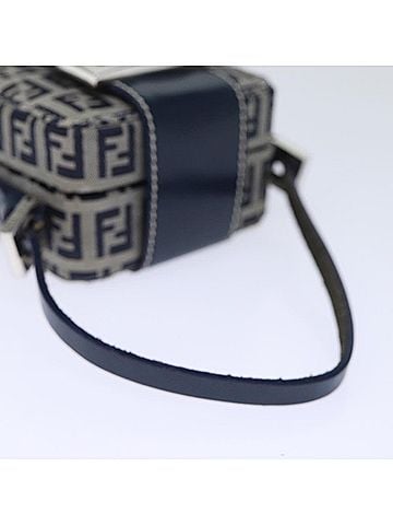 Fendi Zucchino Navy Canvas Clutch Bag (view 2)