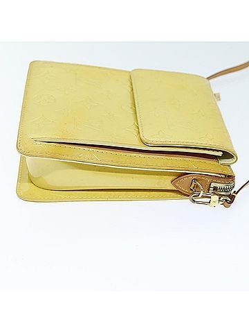 Louis Vuitton Mott Yellow Patent Leather Clutch Bag (view 2)