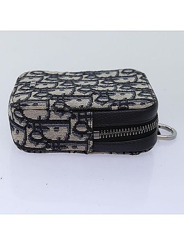 Dior Oblique Navy Canvas Clutch Bag (view 2)