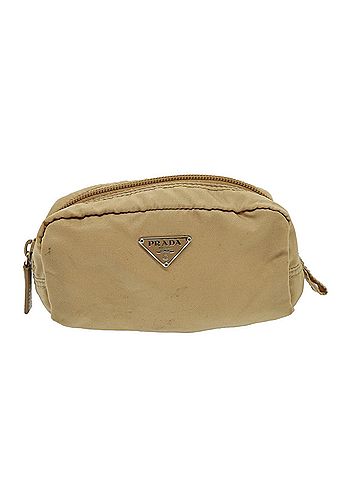 Prada Tessuto Beige Synthetic Clutch Bag (view 1)