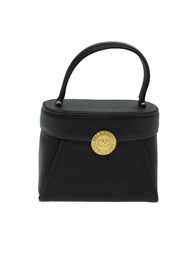 Valentino Garavani 100% Leather Solid Black Black Leather Handbag One size - photo 1