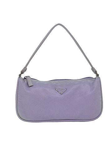 Prada Tessuto Purple Leather Clutch Bag (view 1)