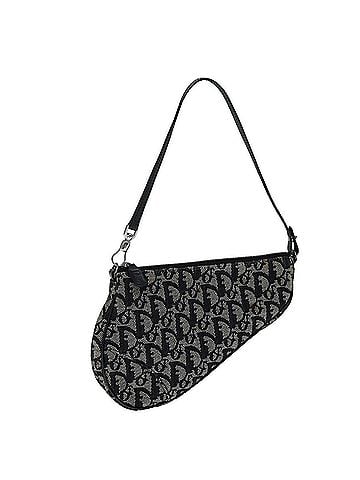 Dior Saddle Navy Canvas Clutch Bag (view 1)