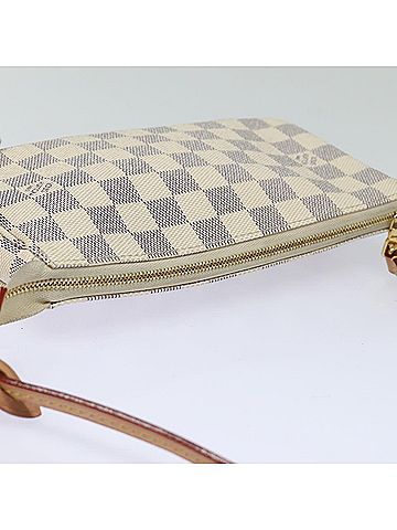 Louis Vuitton Pochette Accessoires White Canvas Clutch Bag (view 2)