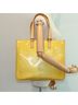 Louis Vuitton 100% Patent Leather Solid Yellow Columbus Yellow Patent Leather Tote Bag One size - photo 6