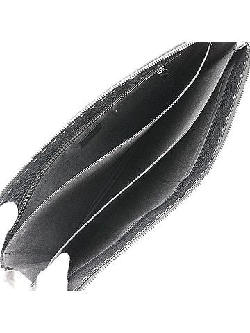 Fendi Selleria Grey Leather Clutch Bag (view 2)