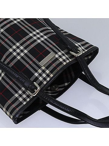 Burberry Nova Check Black Synthetic Tote Bag (view 2)