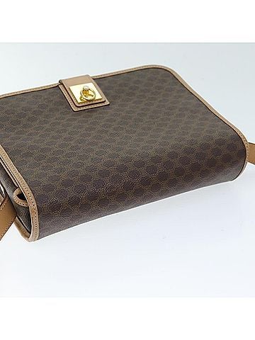 Céline Macadam Brown Canvas Shoulder Bag (view 2)