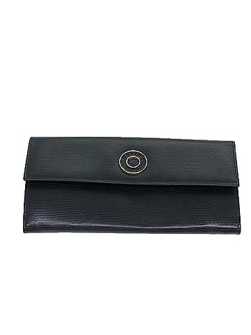 Céline Logo Du Cercle Black Leather Wallet (view 1)