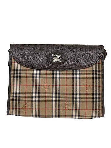 Burberry Nova Check Beige Canvas Clutch Bag (view 1)