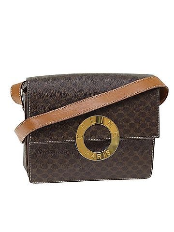 Céline Macadam Brown Canvas Shoulder Bag (view 1)