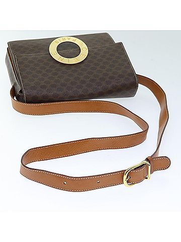 Céline Macadam Brown Canvas Shoulder Bag (view 2)