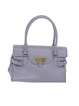 Salvatore Ferragamo Purple Leather Shopper Bag (view 1)