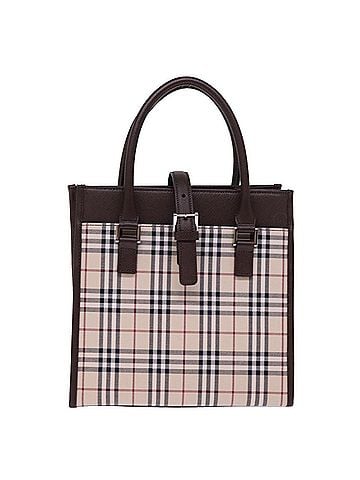 Burberry Nova Check Beige Canvas Handbag (view 1)