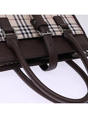 Burberry Nova Check Beige Canvas Handbag (view 2)