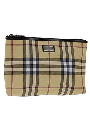 Burberry Nova Check Beige Canvas Clutch Bag (view 2)