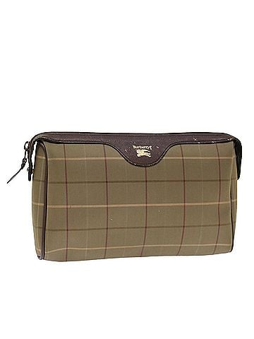 Burberry Nova Check Brown Canvas Clutch Bag (view 1)