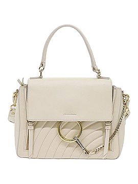 Chloé Faye Day White Leather Shoulder Bag (view 1)