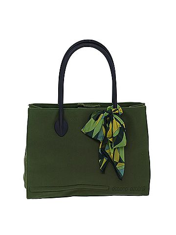 Miu Miu Green Canvas Handbag (view 1)