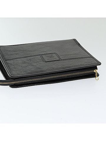 Burberry Black Leather Clutch Bag (view 2)
