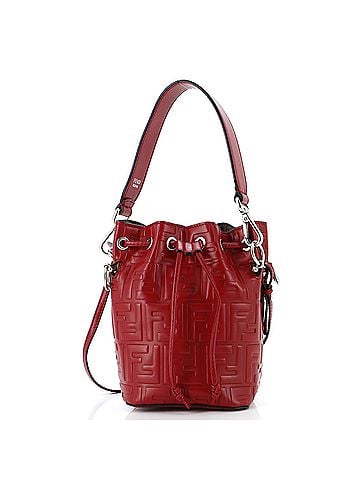 Fendi Mon Tresor Bucket Bag Zucca Embossed Leather Mini (view 1)