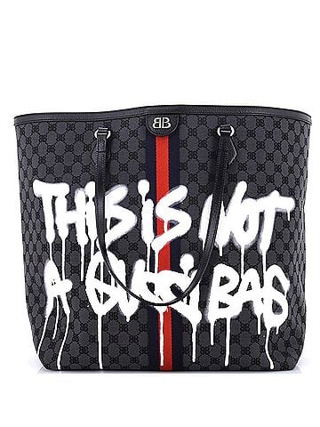 Balenciaga x Gucci The Hacker Project Tote Graffiti BB Canvas Large (view 1)
