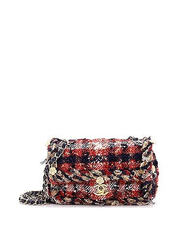 Chanel Charms Classic Single Flap Bag Braided Quilted Tweed Mini (view 1)