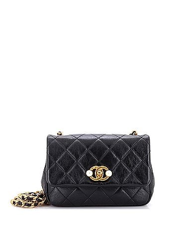 Chanel CC Pearl Section Chain Flap Bag Quilted Calfskin Mini (view 1)