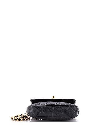 Chanel CC Pearl Section Chain Flap Bag Quilted Calfskin Mini (view 2)