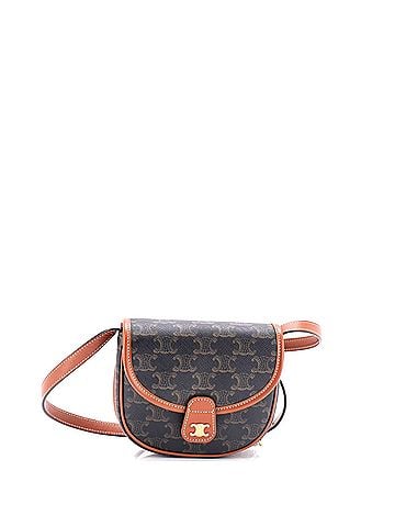Céline Besace Flap Bag Triomphe Coated Canvas Mini (view 1)