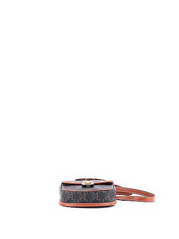 Céline Besace Flap Bag Triomphe Coated Canvas Mini (view 2)