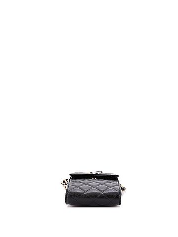 Chanel Textured CC Flap Phone Holder Crossbody Bag with AirPods Pro Case Quilted Caviar (view 2)