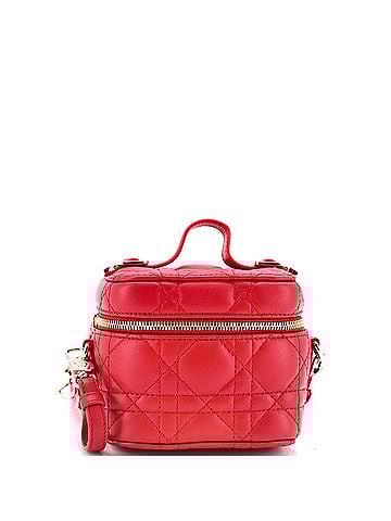 Christian Dior Lady Dior Vanity Case Cannage Quilt Lambskin Micro (view 1)