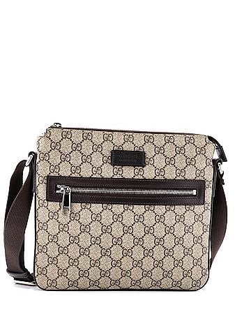 Gucci Front Zip Messenger GG Coated Canvas Medium (view 1)