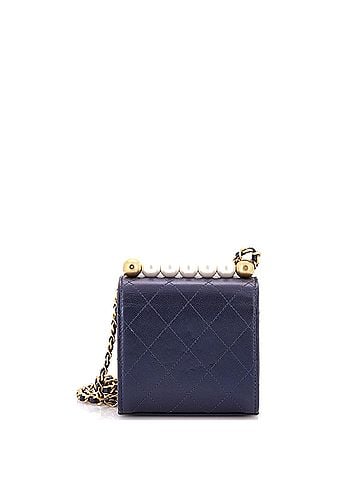 Chanel Chic Pearls Flap Clutch with Chain Quilted Goatskin Mini (view 2)