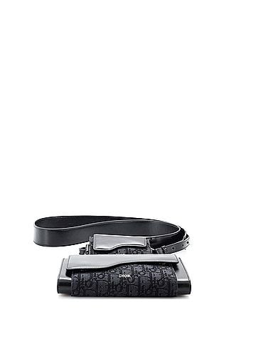 Christian Dior Elite Shoulder Pouch Oblique Canvas and Calfskin (view 2)