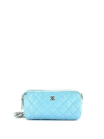 Chanel Double Zip Clutch with Chain Quilted Lambskin (view 1)