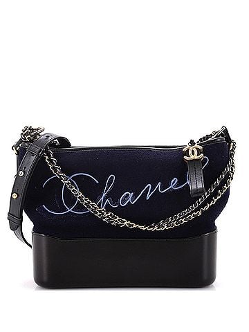 Chanel Paris-Hamburg Gabrielle Hobo Embroidered Wool and Calfskin Medium (view 1)