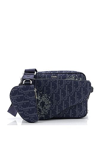 Christian Dior Dior Tears Saddle Triple Pouch Oblique Canvas (view 1)