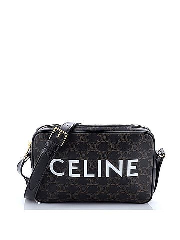 Céline Logo Messenger Bag Triomphe Coated Canvas Medium (view 1)