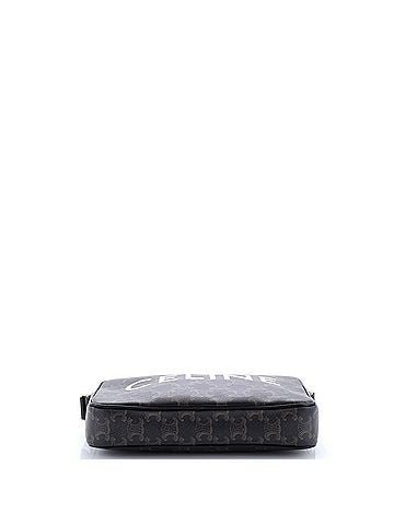 Céline Logo Messenger Bag Triomphe Coated Canvas Medium (view 2)