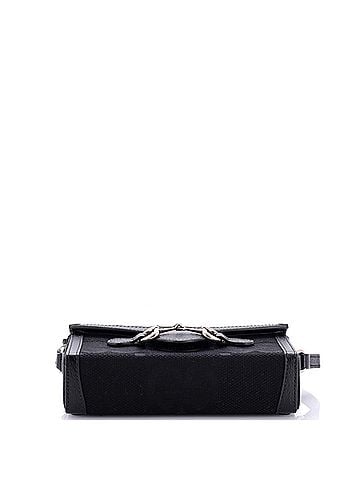 Gucci Horsebit 1955 Flap Crossbody Bag Jumbo GG Canvas Mini (view 2)