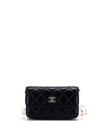 Chanel Pearl Strap CC Wallet on Chain Quilted Calfskin Mini (view 1)