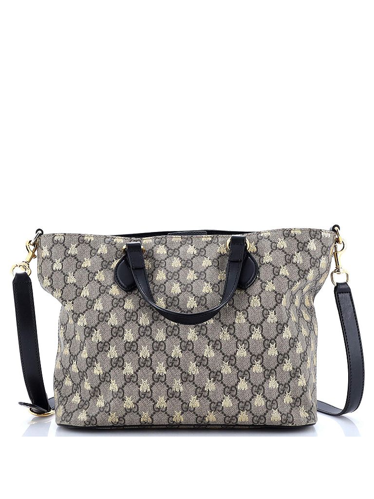 Gucci 100% Coatead Canvas Brown Convertible Soft Tote Printed GG Coated Canvas Small One size - photo 1