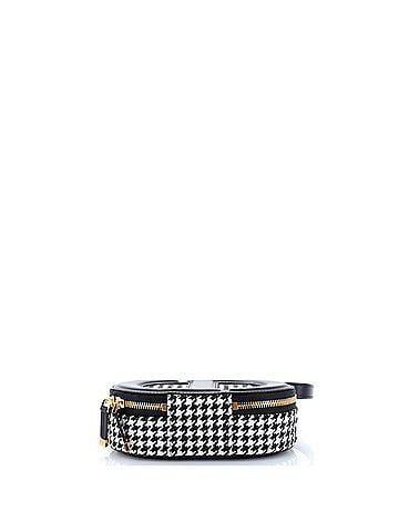 Christian Dior CD Signature Oval Camera Bag Houndstooth Canvas and Leather (view 2)