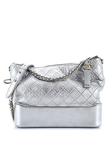 Chanel Gabrielle Hobo Quilted Metallic Aged Calfskin Large (view 1)