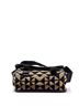 Prada 100% Canvas Plain Tan Black Symbole Flap Zip Messenger Jacquard Small One size - photo 2