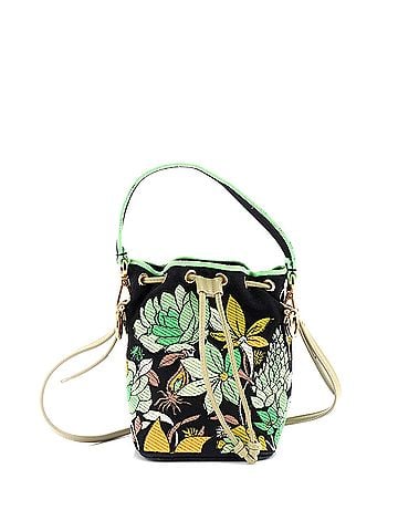 Fendi Mon Tresor Bucket Bag Embroidered Canvas Mini (view 1)