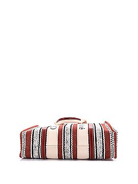 Chloé Woody Tote Striped Linen Large (view 2)